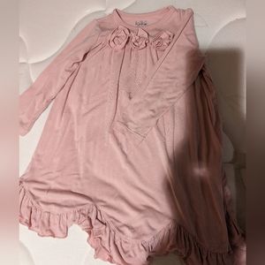 Kickee Pants Long Sleeve Rosette Dress